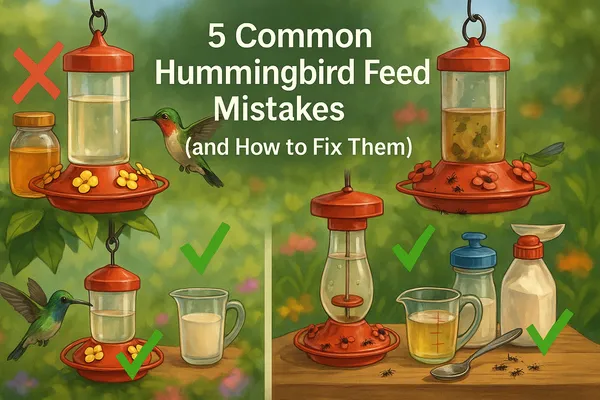 img of 5 Common Hummingbird Feeder Mistakes & How to Fix Them – Expert Tips