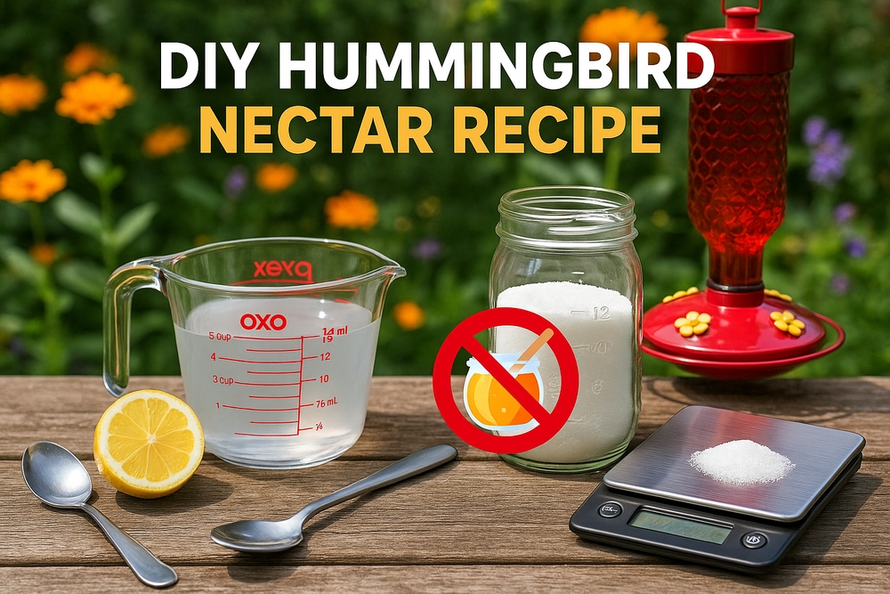 img of DIY Hummingbird Nectar Recipe & Tools – Safe, Easy & Dye-Free Guide