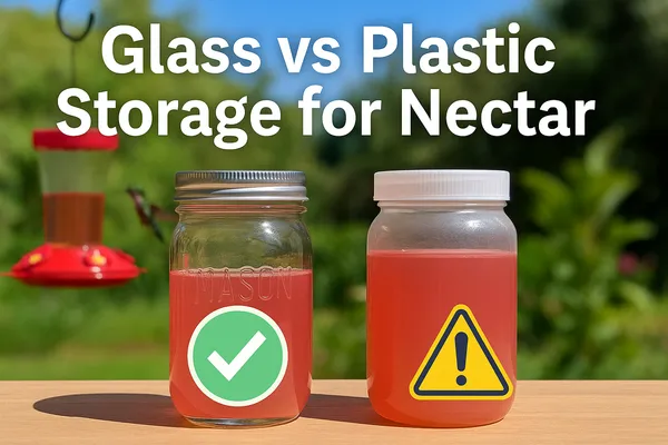 img of Glass vs Plastic Nectar Storage – What’s Best for Hummingbird Safety?