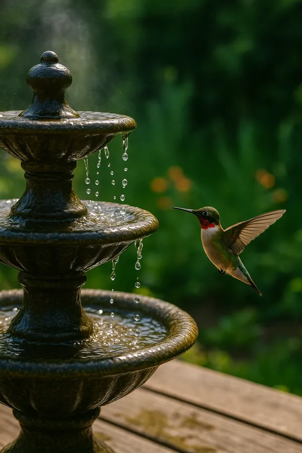 img of Best Water Features for Attracting Hummingbirds (Fountains, Misters & More)